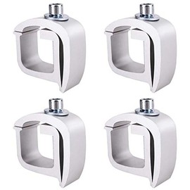 AA-Rack P-AC(4)-01 Set of 4 Aluminum C-Clamps for Non-Drilling Truck Rack & Camper Shell Installation-Silver