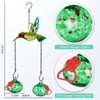 Hand Blown Glass Hummingbird Feeder–Unique Hummingbird Feeders for Outdoors Hanging