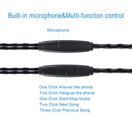 SourceTon 3 Pack Brass In-Ear Earphones with Remote & Mic Noise Isolating Tangle Free for iOS and Android Smartphones Laptops