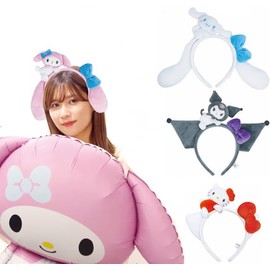 Sanrio Characters Plush Headband & Holder Set, One Size Fits Most, Includes Dedicated Headband Holder, Convenient (Cromi)