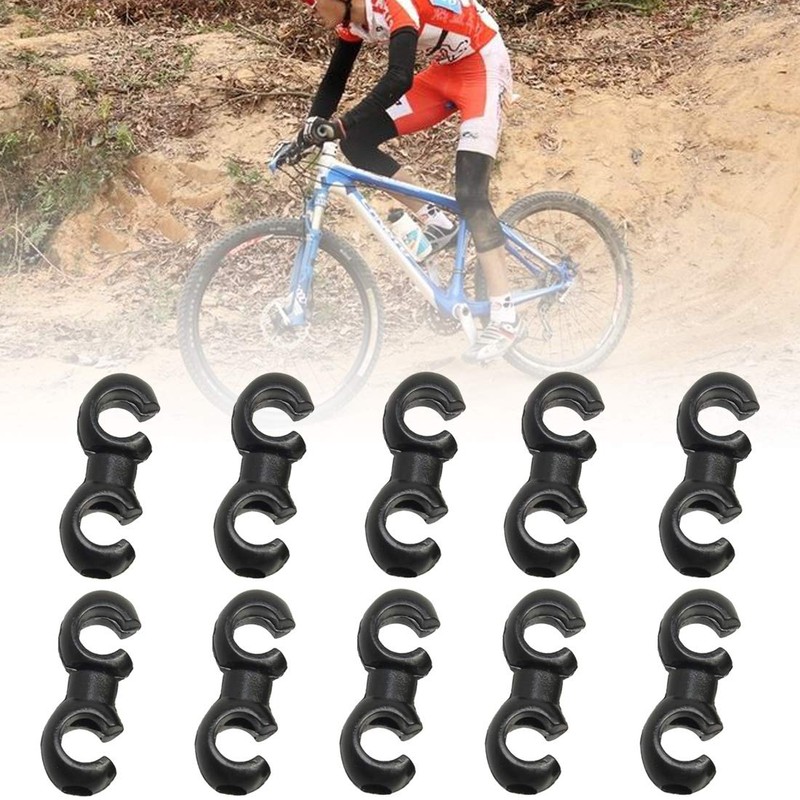 SeonFook 10pcs Bike Brake Cable Hook Clip S Shape Wire
