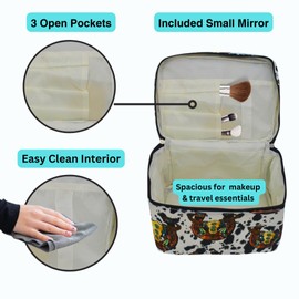 NGIL Large Top Handle Cosmetic Case (Horseshoe - Black)