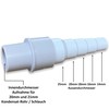 Adapter for condensate pipes. Diameter 20 mm condensate hose with