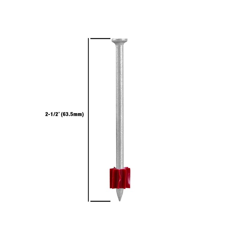 Freeman Single Pin Concrete Nails | 2-1/2" | Galvanized Steel