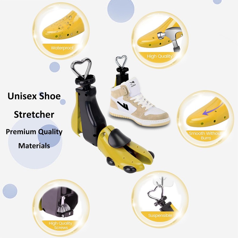 UNIKOO Boot Shoe Stretcher Wide Feet, Professional Shoe Stretcher Men
