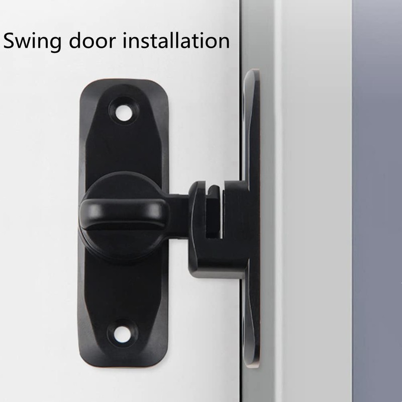 FIREFLYWEB Flip Door Latch Black 180 Degree Heavy Duty Bar