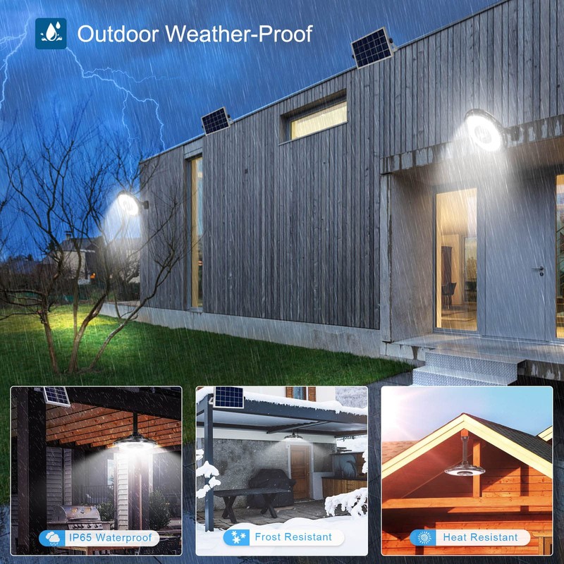 INDARUN Solar Shed Light Up to 3000LM, Outdoor Indoor Motion