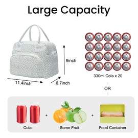 MAMONA Lunch Bag for Women Men Large Capacity Reusable Lunch Box Corduroy Insulated Cooler Tote Bags for Office Picnic