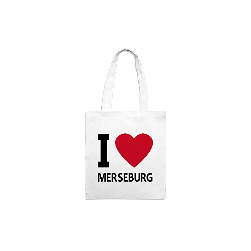 'Jute Bag with City Name Merse I Love Coin in