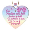 Pixie's Gifts Humorous Friendship Wooden Heart Plaque - Unique Gift