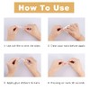 JUSTOTRY Pack of 24 Silver Glitter Nails for Sticking, Short,