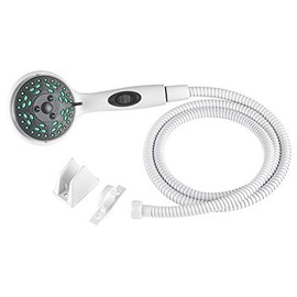 Dura Faucet Premium RV Handheld Shower Wand and Hose Kit - Eco-Friendly On/Off Switch (Chrome)