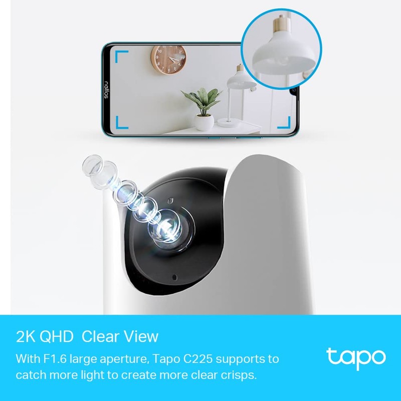 Tapo 2K QHD Pan/Tilt Security Camera, AI Detection, Privacy Protection,