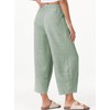 EVALESS Women's Pants Summer Casual High Waisted Wide Leg Barrel