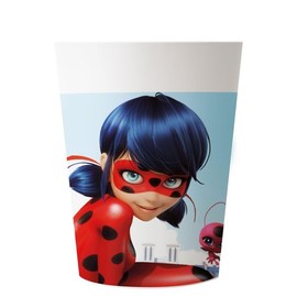 Procos Miraculous Ladybug 92858 Reusable Cups 230 ml Capacity Reusable Party Tableware Pack of 2