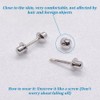 Beebeecraft 1 Box 50Pcs Screwback Earring Backs 316L Stainless Steel
