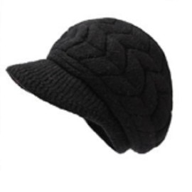 Winter Scarf Hat Visor Caps Infinity Scarves Knit Warm Snow Hats for Women (AU, Alpha, One Size, Black)