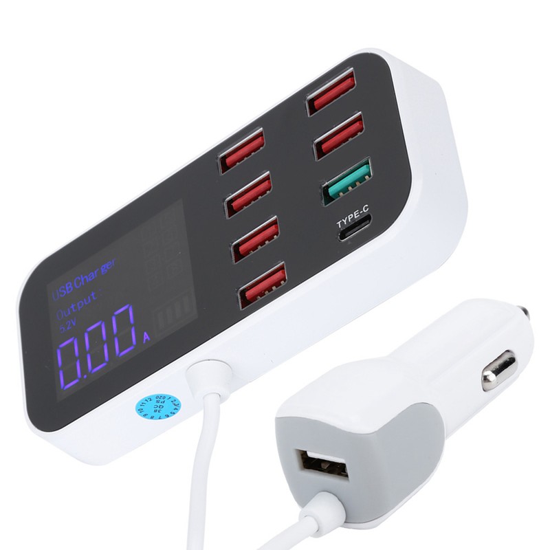 8 Ports Multiple USB Fast Chargers Charging Station Hubs Digital