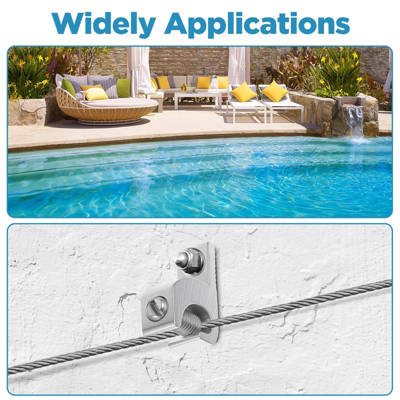 40pcs Aluminum Pool Bonding Lug – Corrosion-Resistant Grounding Connector for