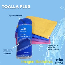 escualo l Toalla Deportiva l Toalla Absorbente l Plus l Secado rápido l Color Morado l Medida 66 x 43 cm
