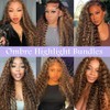 Highlight Brown Human Hair Bundles Ombre Brown Bundles #4 Deep