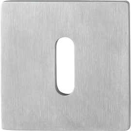 Key Escutcheon Flat with Support Cam Square BB Stainless Steel