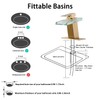 AVSIILE LED Bathroom Sink Faucet, Brushed Gold Waterfall Single Hole
