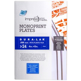 Grafix Impress Print Media Monoprint Plates (24 Pack), 4" X 6"