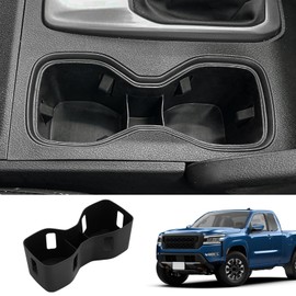 Maxzina Cup Holder Compatible with 2022-2025 Nissan Frontier Cup Holder Silicone Insert Center Console Cup Holder Silicone Black Bottle Holder Interior Decoration for 2024 Frontier Accessories