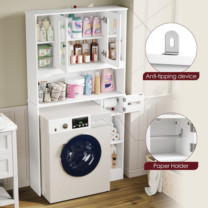 FACBOTALL Over The Toilet Storage Cabinet, Over Toilet Bathroom Organizer
