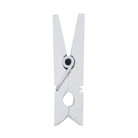 Mini Clothes Pegs, White, 25 mm, 25 pieces