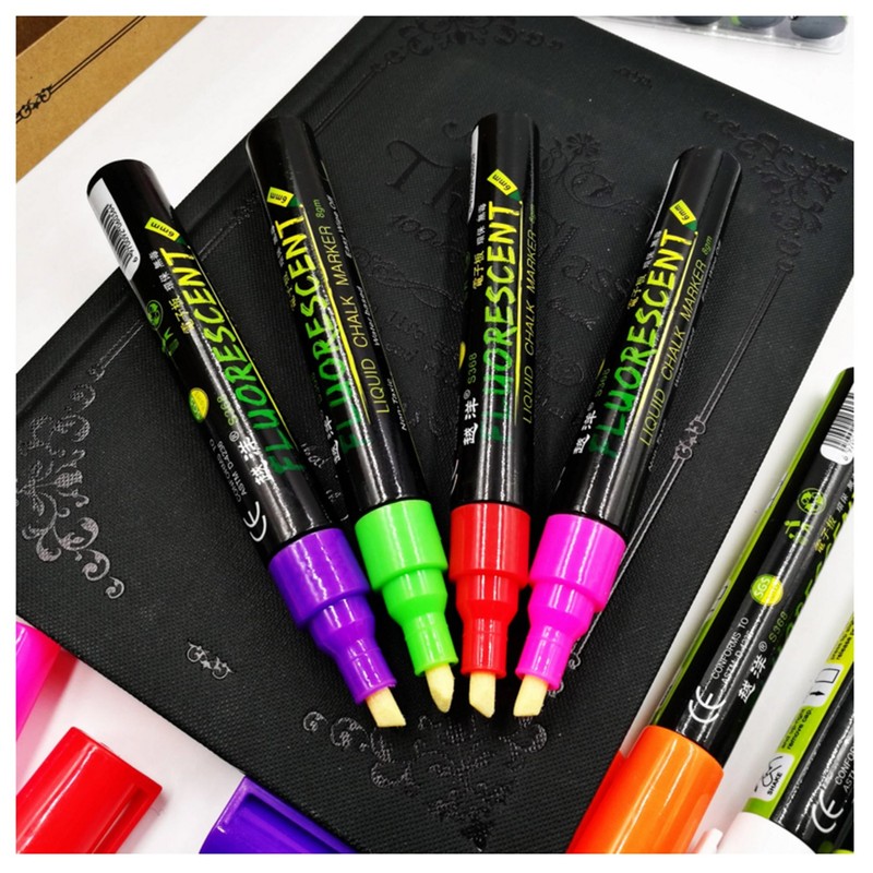 8 Colors Liquid Chalk Pen Highlighter Board Marker for LED