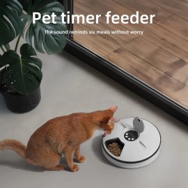 besportble Intelligent Timed Automatic Cat Feeder Wet/ Dry Food 6 Meal Timed Pet Feeder