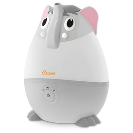 Crane Adorables Ultrasonic Mini Humidifiers for Bedroom and Baby Nursery, 5 Gallon Cool Mist Air Humidifier for Large Room or Kid's Room, Humidifier Filters Optional, Mini Elephant