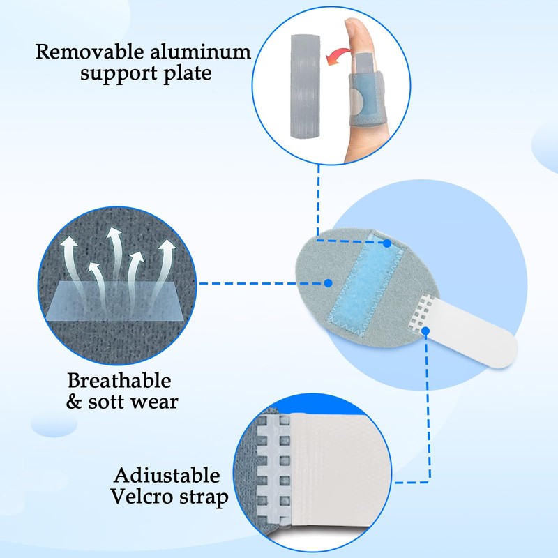 Pack of 5 Finger Splint Finger Splint Adjustable Finger Splint