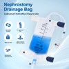 2 Pack 600ml Nephrostomy Bags with 24" Flexible Tube, Urine