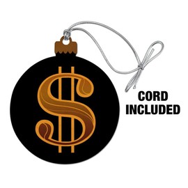 GRAPHICS & MORE Dollar Sign Symbol Wood Christmas Tree Holiday Ornament