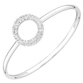 Naava Women White Diamond Engagement Ring - Size M PR12848W-M