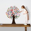 World Flags Tree Bulletin Board Decorations International Flag Tree Paper