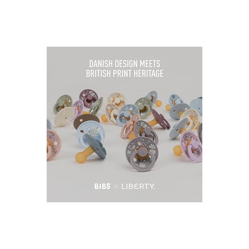 BIBS x Liberty Pacifier Colour 2 PACK Eloise Latex Size