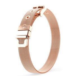 THIORA® - Women's Mesh Bracelet, Large Selection Charms, Premium Stainless Steel Refined, Charm Bracelet, Stainless Steel, No Gemstone