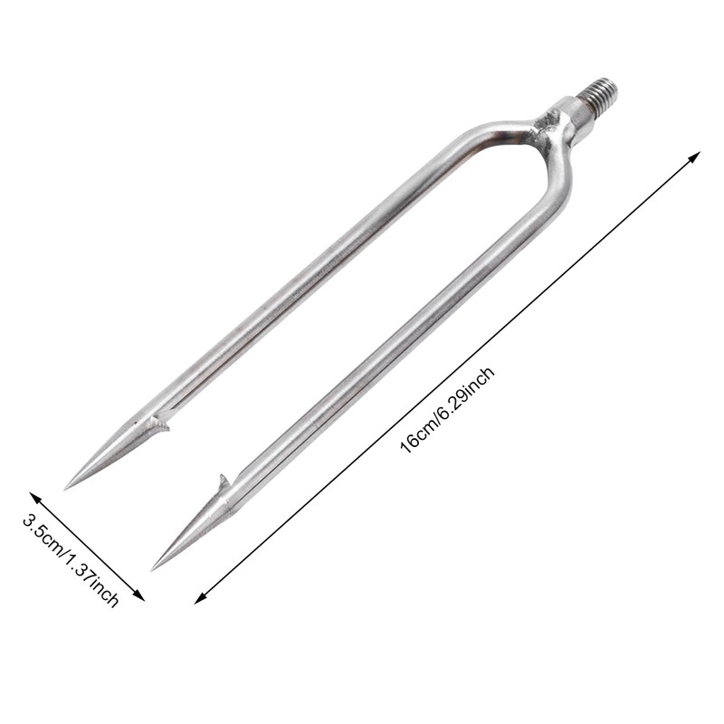 4 pcs Stainless Steel 2 Prongs Harpoon Gig Gaff Hook