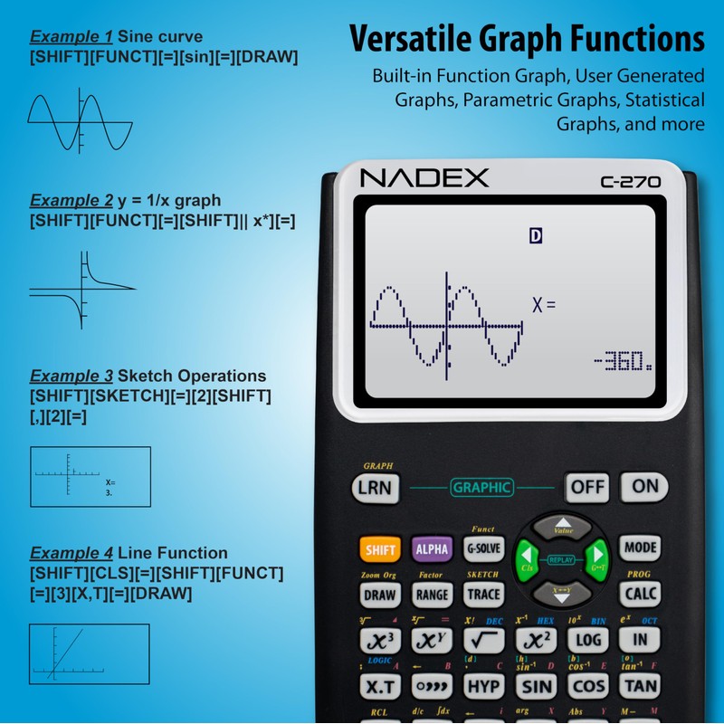 Scientific Calculator with Graph Functions for College and High School