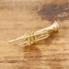 Akizuki Boeki PA01-1/14 Design Trumpet, Gold, W1.8 x D0.5 x