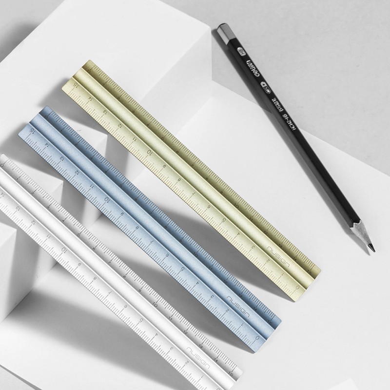 Delhi Nusign Aluminum Straight Ruler Portable Double Sided Ruler 15cm