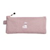 Concise 547594 Pen Case, Cloth Pen Case, White Cat, Peach
