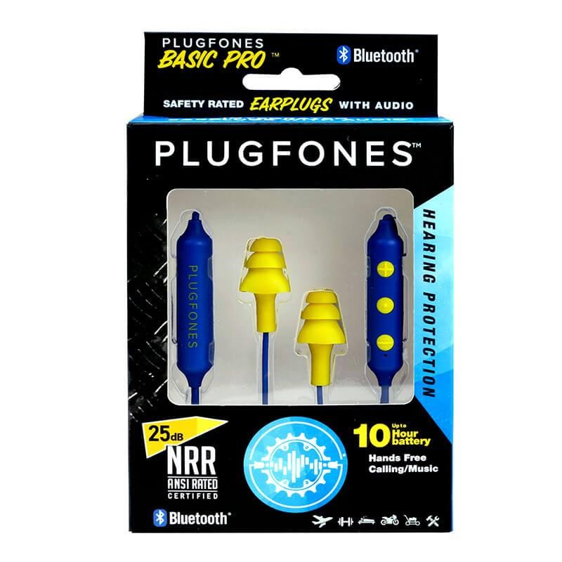 Plugfones Basic Pro - Bluetooth EarPlugs with Music and NRR