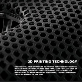 EVOSID - Sillín de bicicleta impreso en 3D de 150 mm, ligero, suave, transpirable, impermeable, asiento de cojín unisex para bicicleta de ciudad MTB (nylon-blanco)