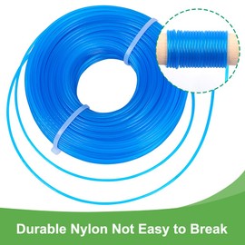 1.6mm Nylon Strimmer Wire, 100M Round Strimmer Line Strong Trimmer Cord for Garden Strimmer Grass Trimmers Electric (Blue)