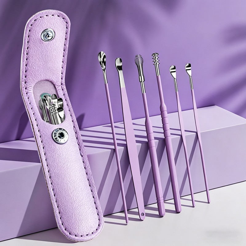6-Piece Stainless Steel Ear Wax Removal Kit for Personal Ear